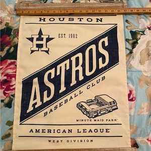 Houston Astros wood and canvas sign nwt
